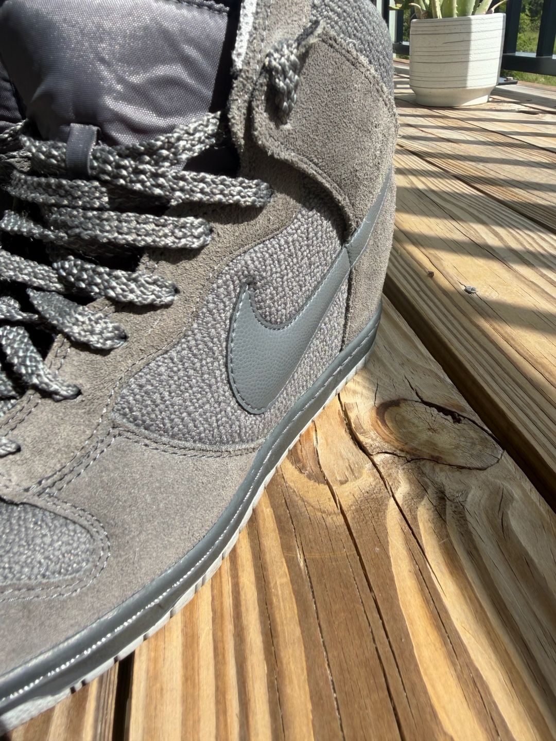 2014 Nike Dunk Sky Hi Wedge Gray 7