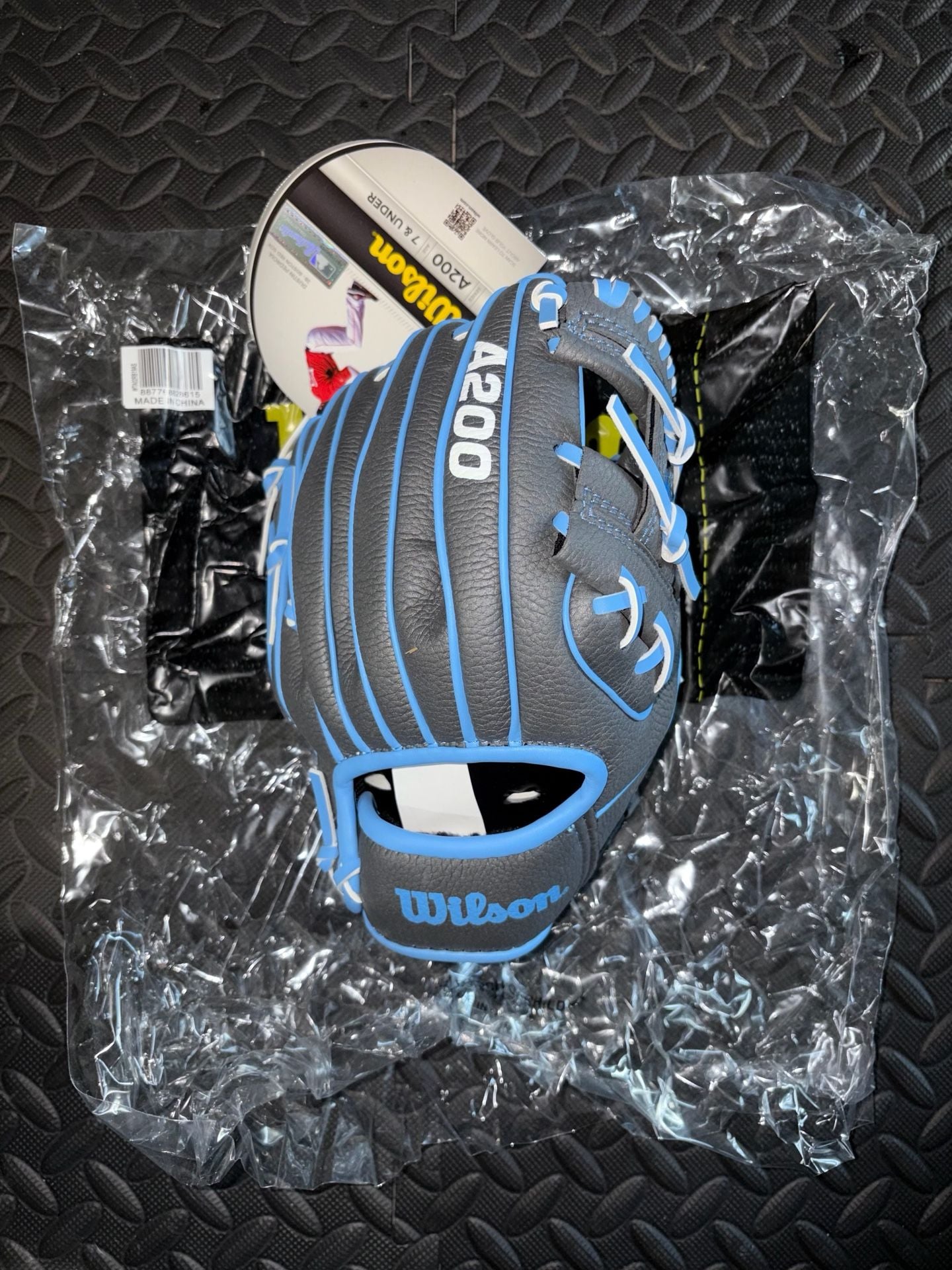 Wilson A200 Youth Baseball Glove 7 & Under Gray Blue Autism Speaks 3