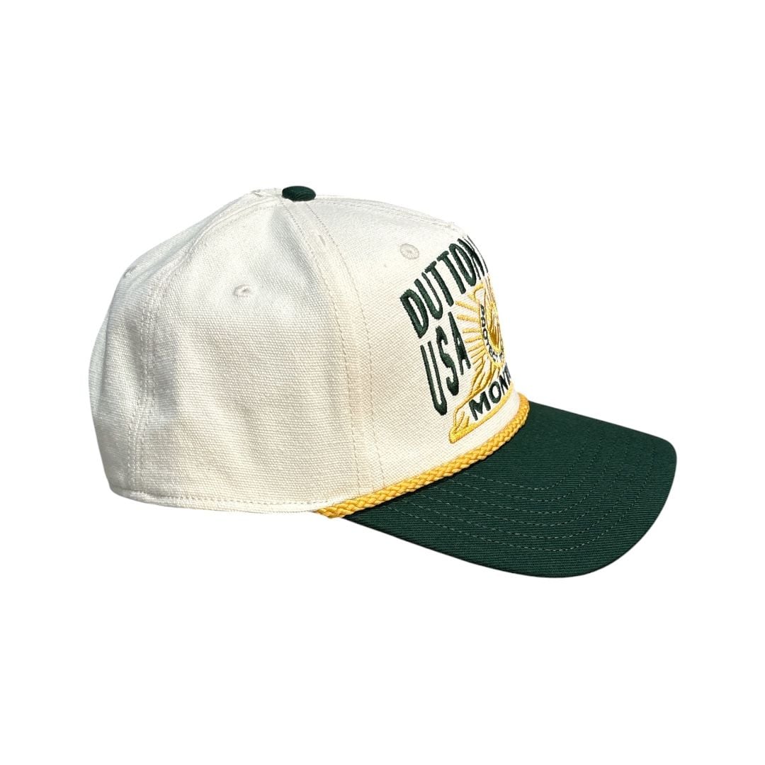 Yellowstone Dutton Ranch Rope Hat Green White SnapBack (NWT) 3