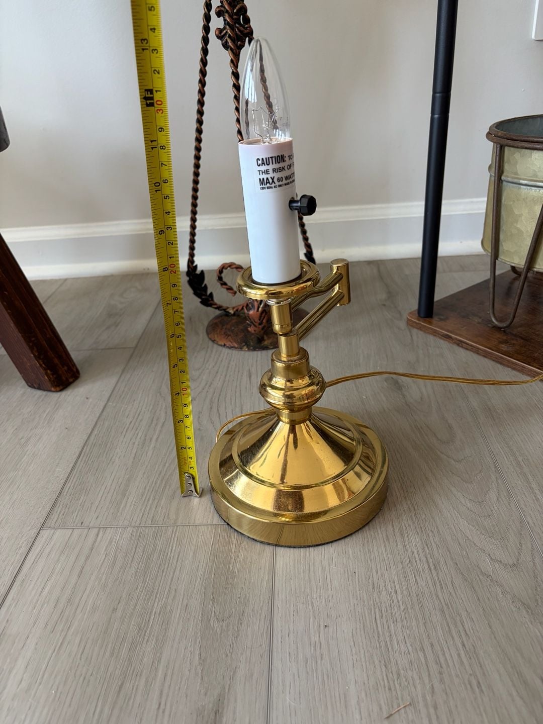 Vintage Brass Swing Arm Desk Lamp With Shade 3