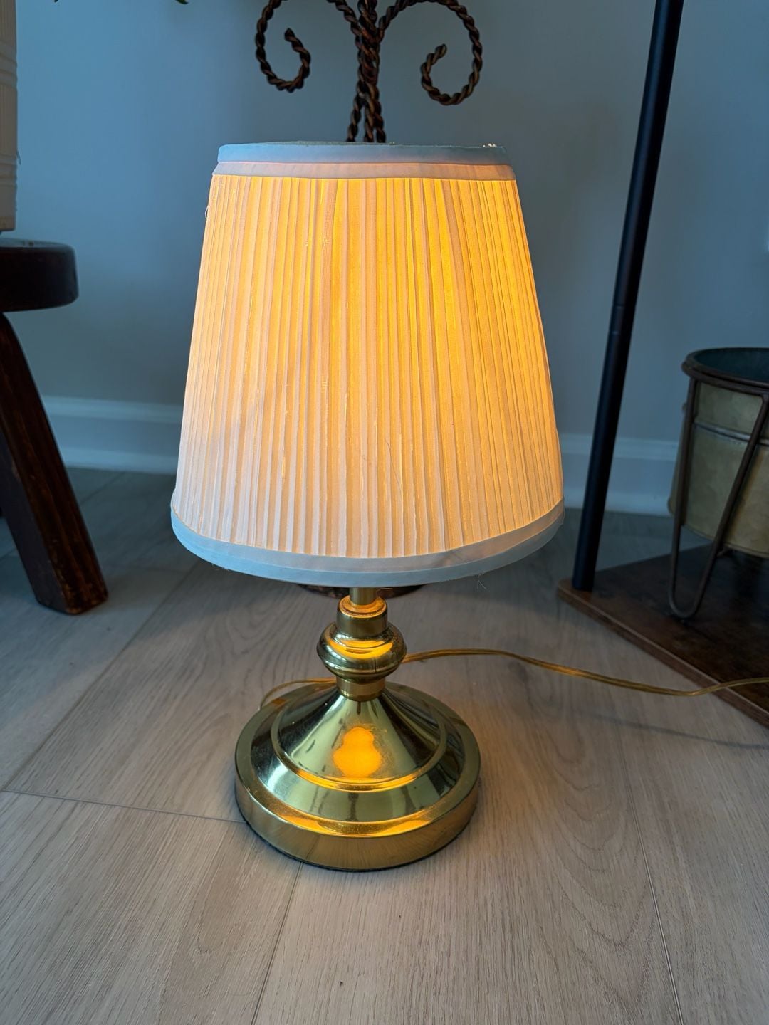 Vintage Brass Swing Arm Desk Lamp With Shade 5