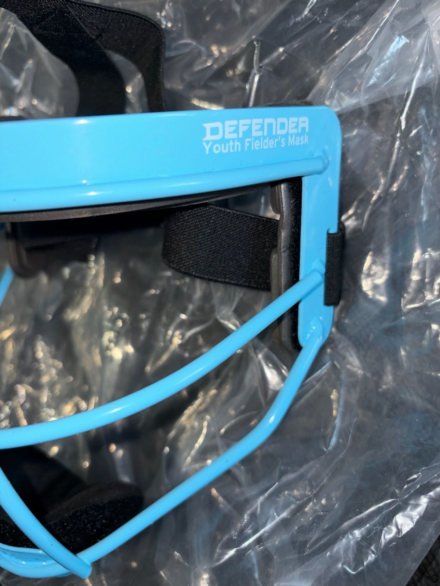 Defender Sports Youth Fielder's Mask Blue Softball Face Guard 4