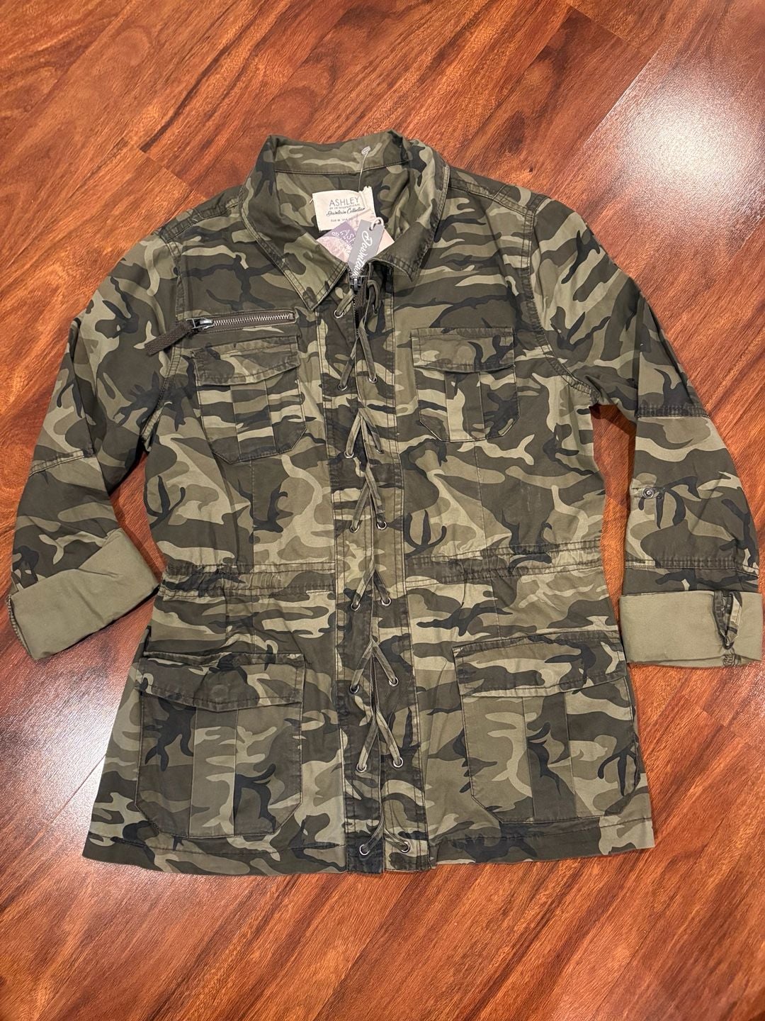 Ashley 26 International Camo Jacket Size M Utility Army Military 2