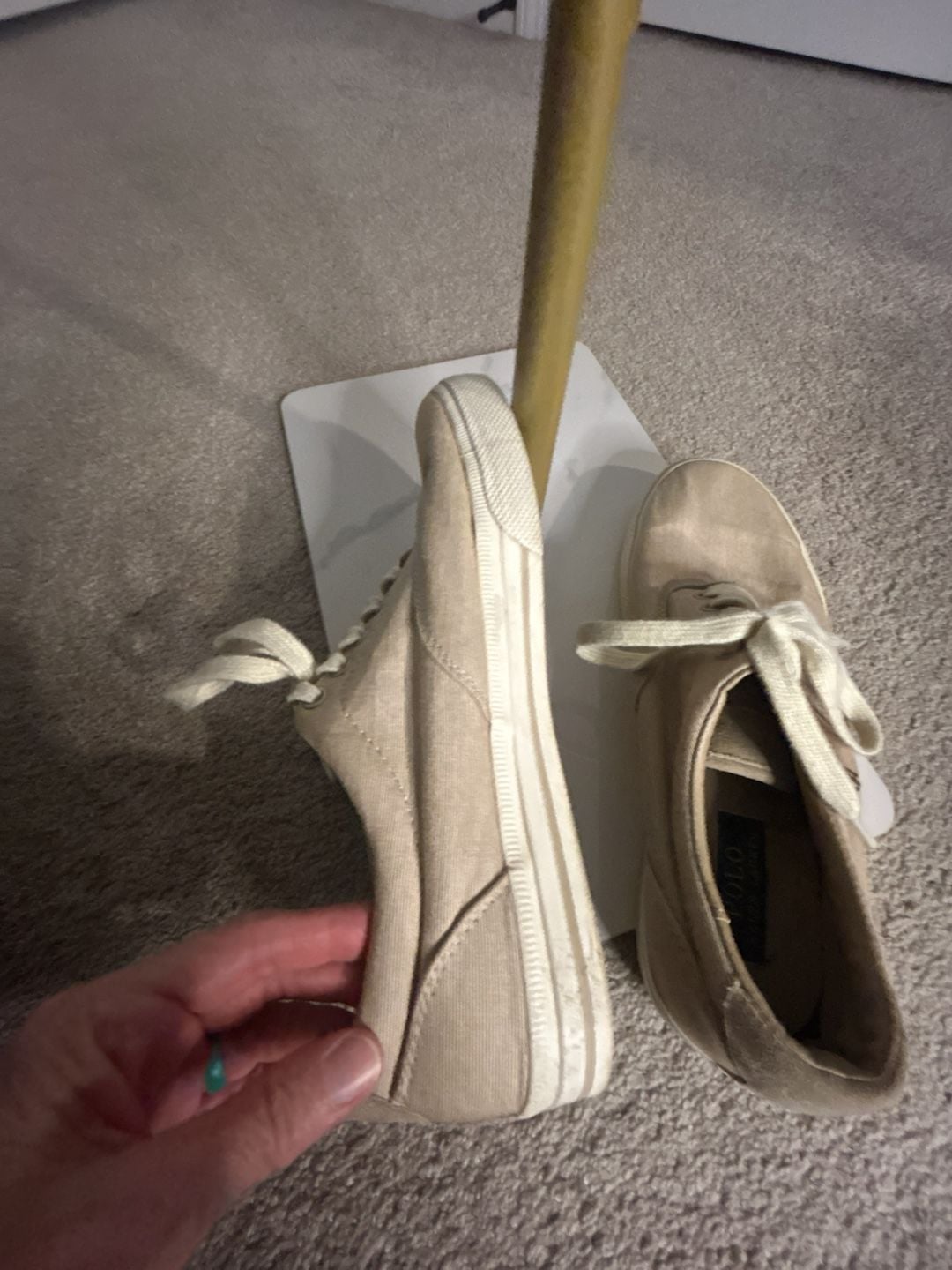 Polo Ralph Lauren Vaughn Sneaker Beige Canvas 7