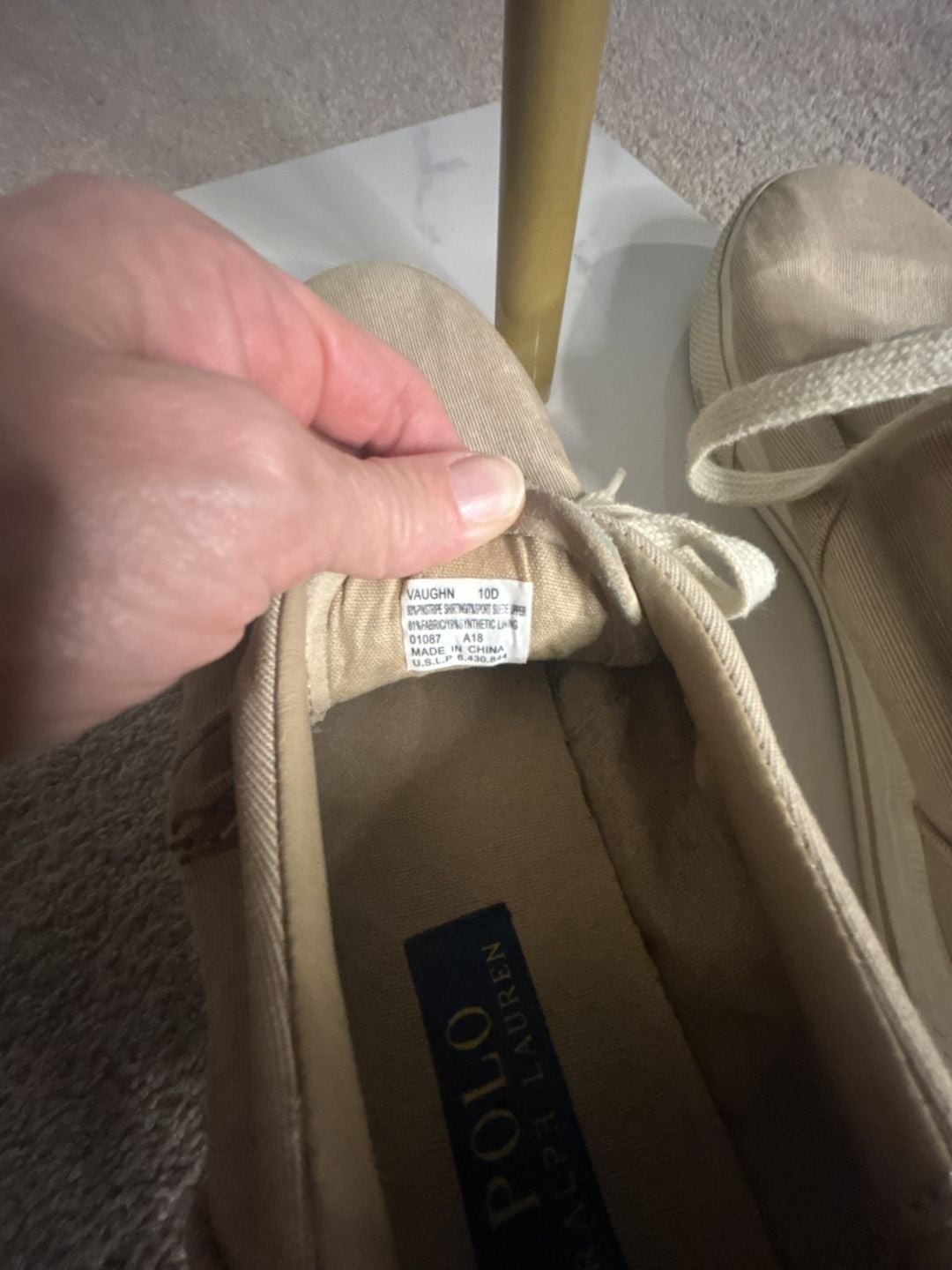 Polo Ralph Lauren Vaughn Sneaker Beige Canvas 10