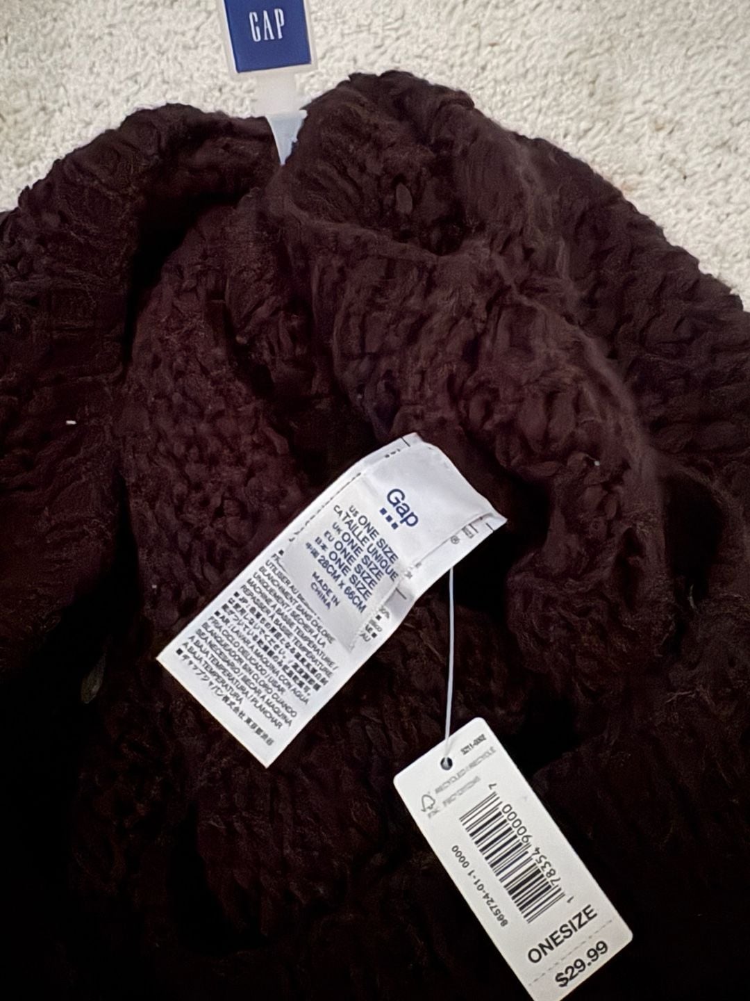 Gap Knit Infinity Scarf One Size Brown Jacquard 2