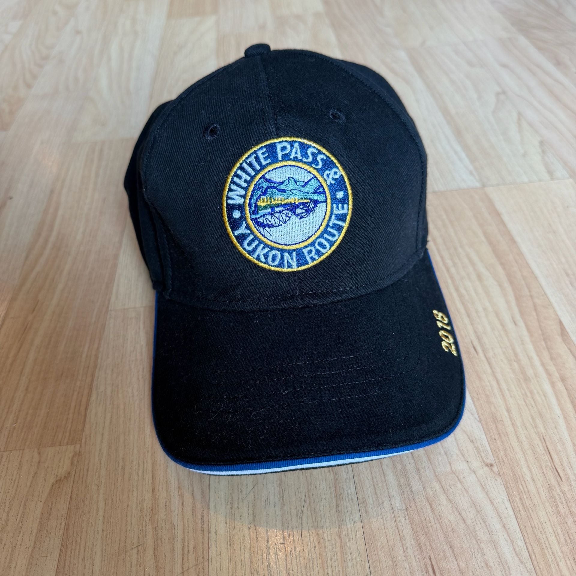White Pass & Yukon Route Baseball Cap 2018 Skagway Alaska Black Adjustable 3