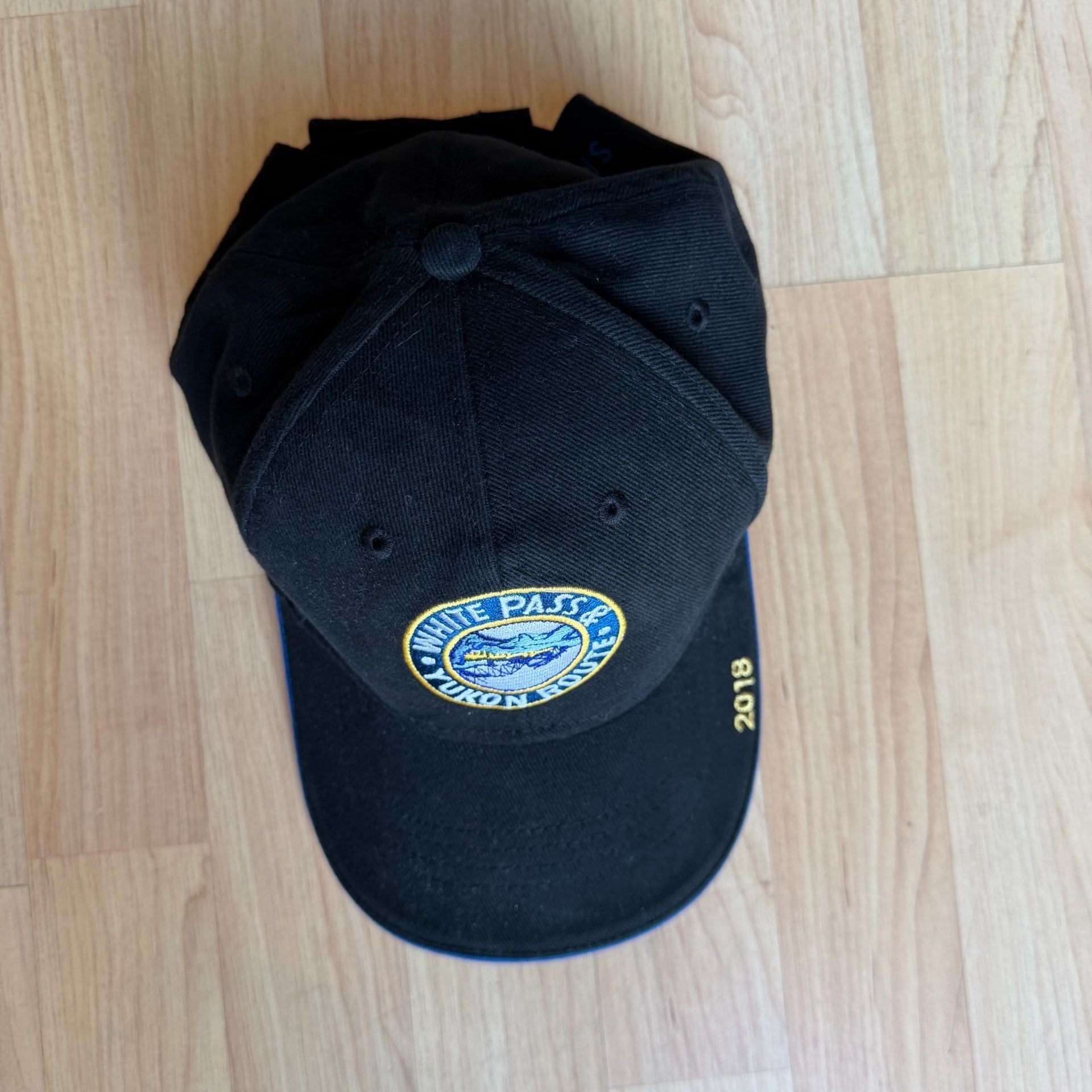 White Pass & Yukon Route Baseball Cap 2018 Skagway Alaska Black Adjustable 8