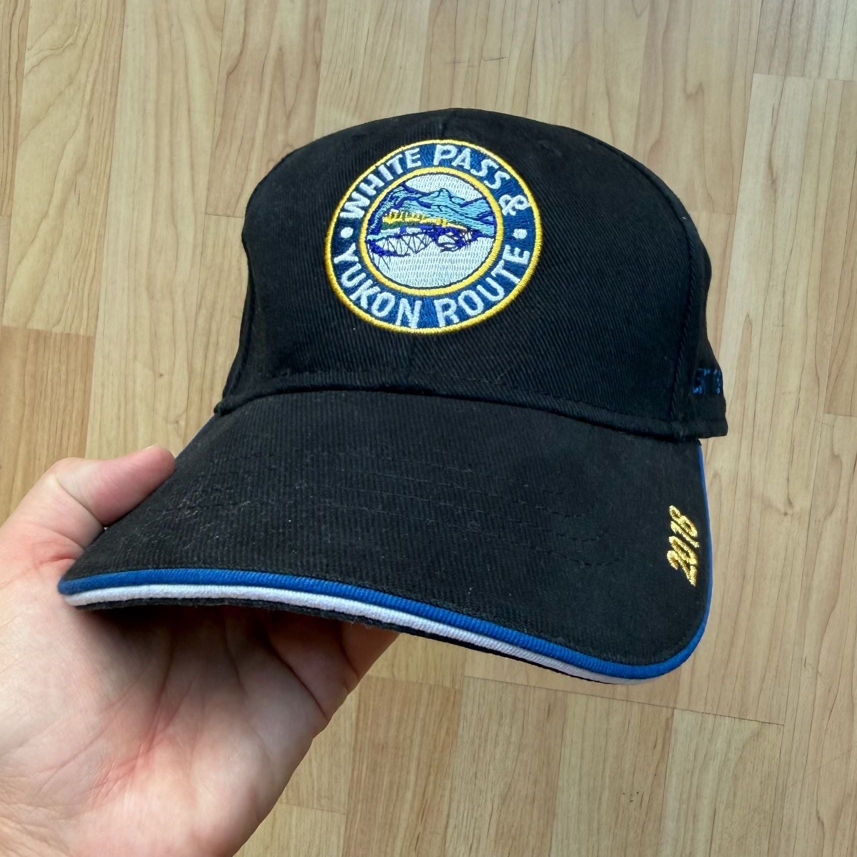 White Pass & Yukon Route Baseball Cap 2018 Skagway Alaska Black Adjustable 2