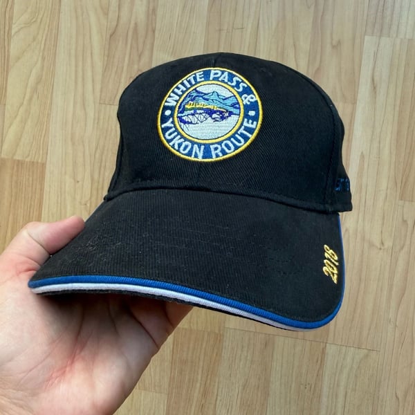 White Pass & Yukon Route Baseball Cap 2018 Skagway Alaska Black Adjustable