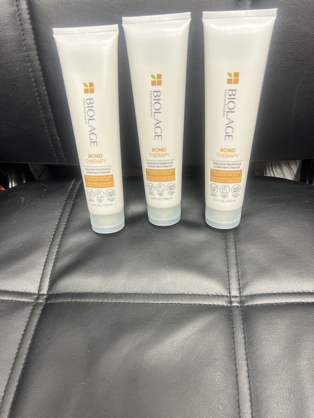 3 tubes of Biolage Bond Therapy Intensive Treatment Size 5.1 FL OZ / 150 ml 1