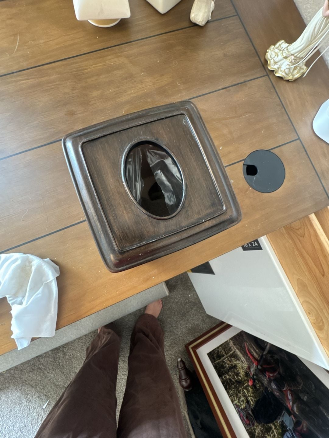 Morillo Brown Square Tissue Box Cover 3