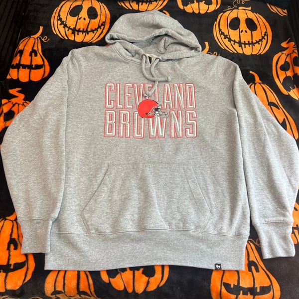 '47 Cleveland Browns Bevel Headline Hoodie Gray Size M