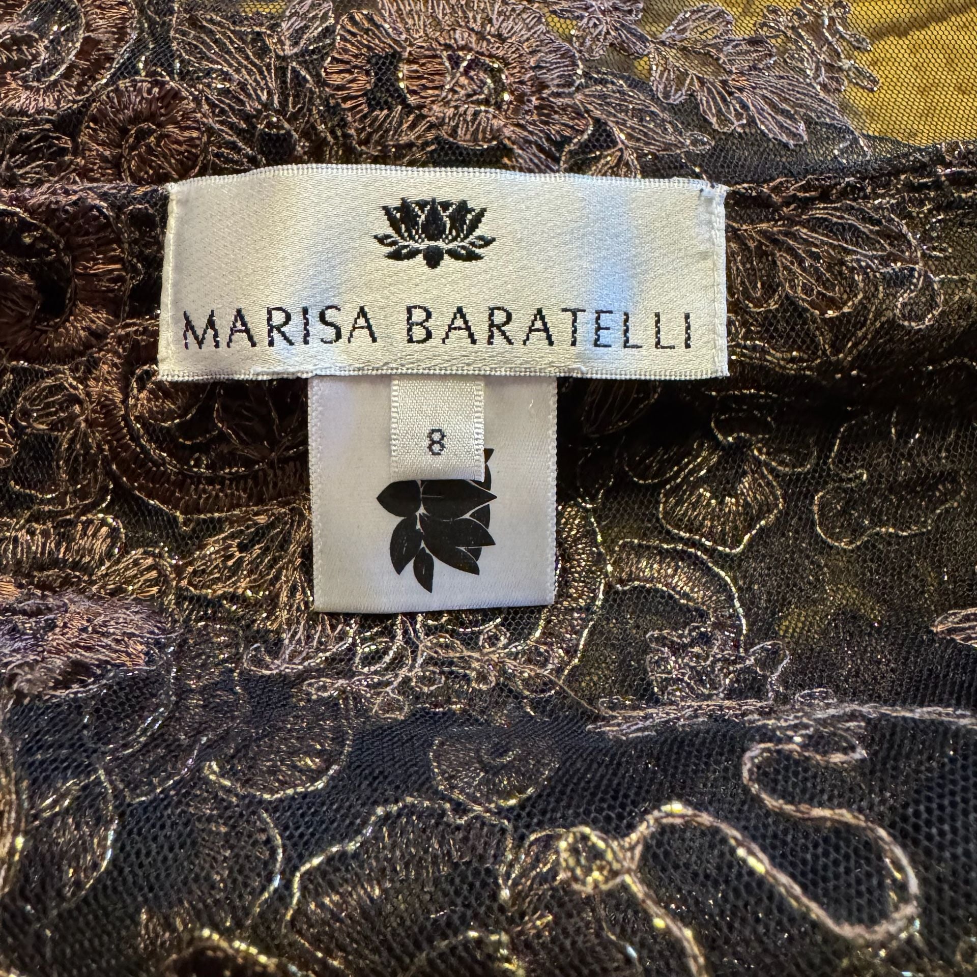 Marisa Baratelli Size 8 NWOT 100% Thai Silk Sheer Embroidered Jacket Formal 3