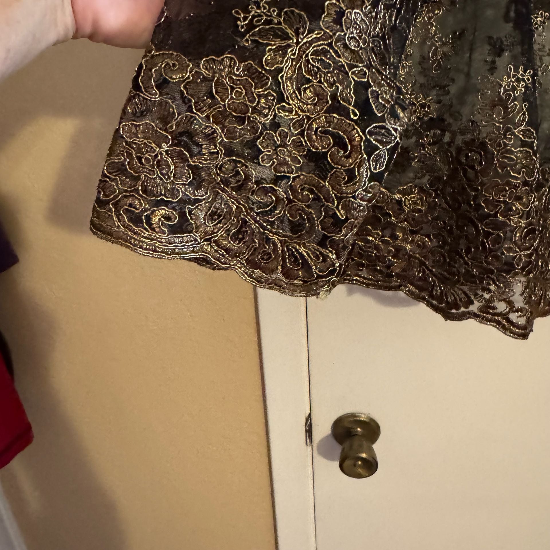 Marisa Baratelli Size 8 NWOT 100% Thai Silk Sheer Embroidered Jacket Formal 7