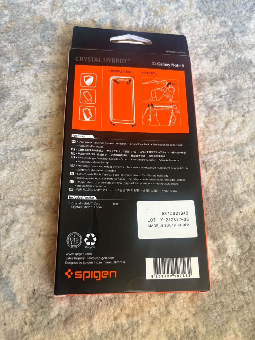 Spigen Crystal Hybrid Galaxy Note 8 Case 2