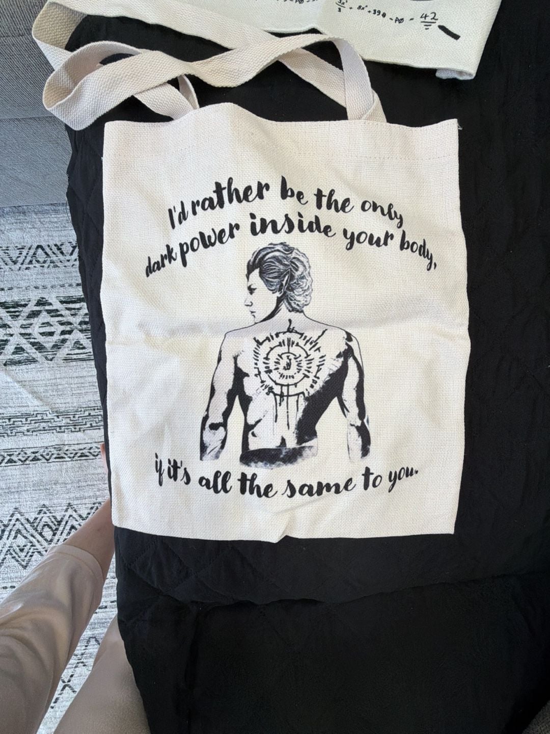 ACOTAR Canvas Tote Bag I'd Rather Be The Only Dark Power 2