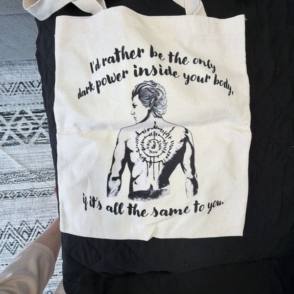 ACOTAR Canvas Tote Bag I'd Rather Be The Only Dark Power
