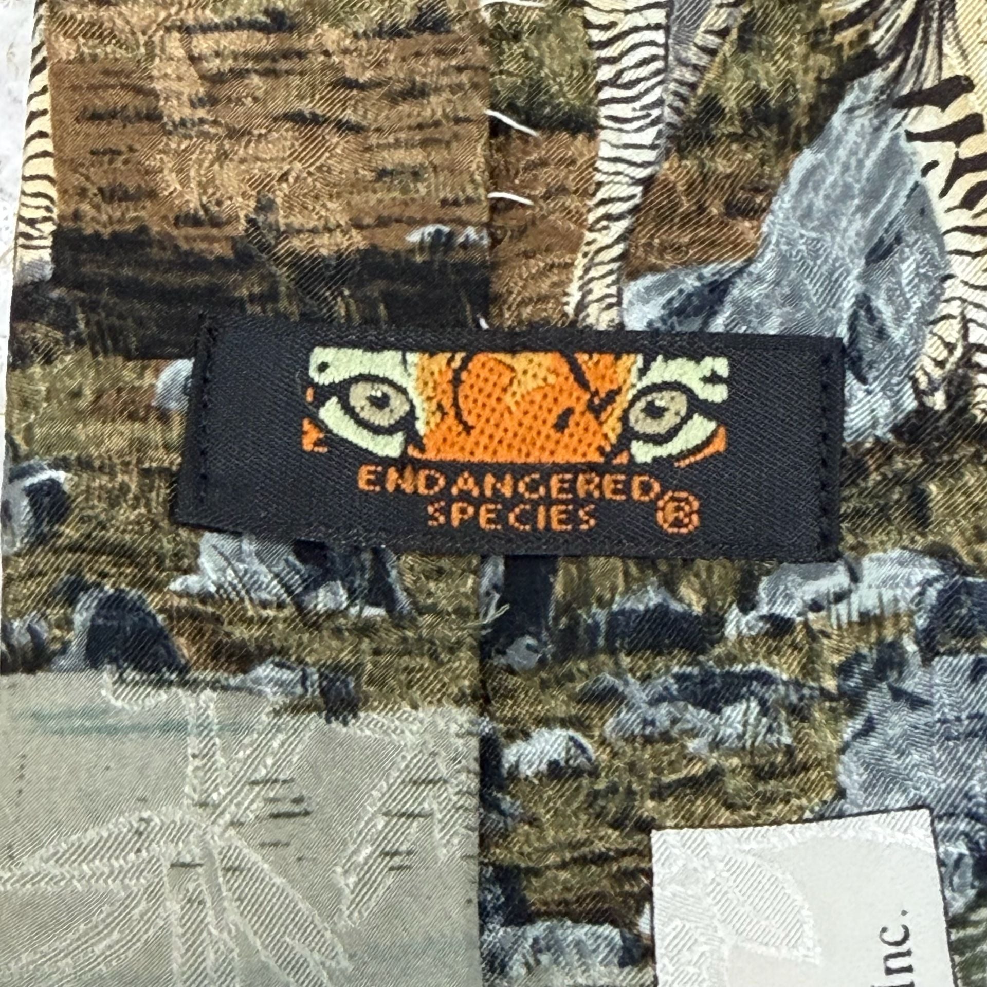Endangered Species Simon Combes Zebras Silk Necktie 2