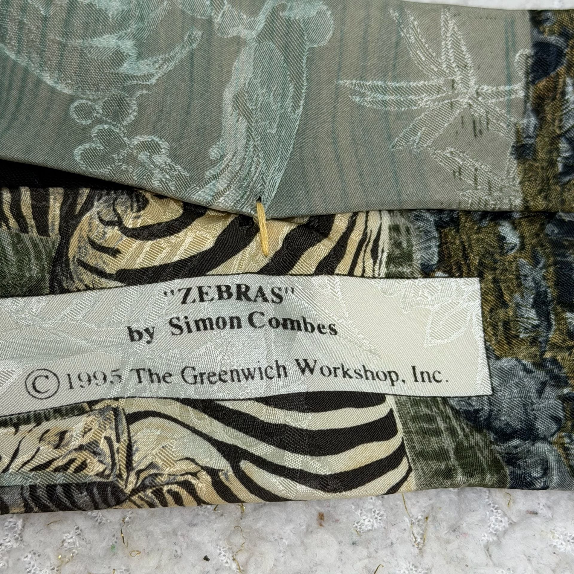 Endangered Species Simon Combes Zebras Silk Necktie 3