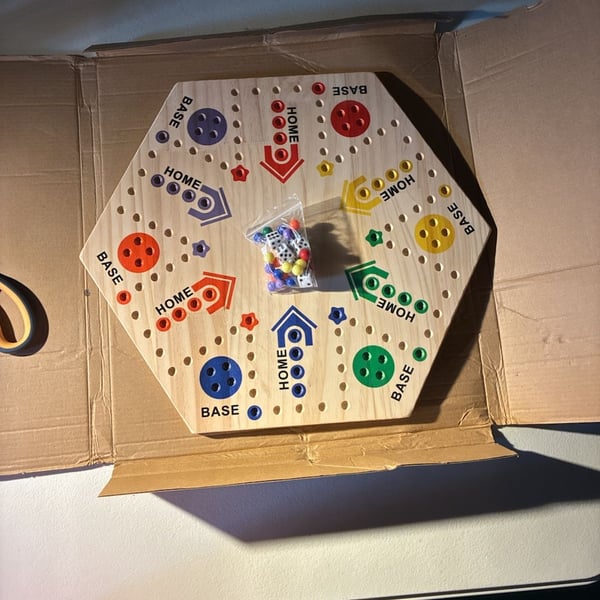 Wooden Aggravation Fast Track Board Game Set