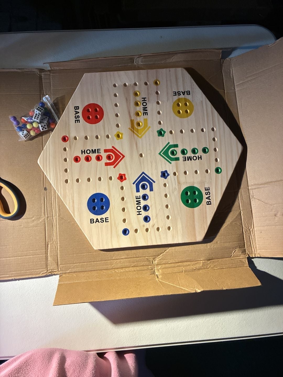 Wooden Aggravation Fast Track Board Game Set 4