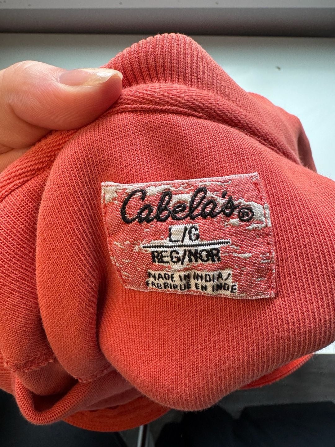 Cabelas 1/4 Zip Sweatshirt Size L/G Red Cotton 4