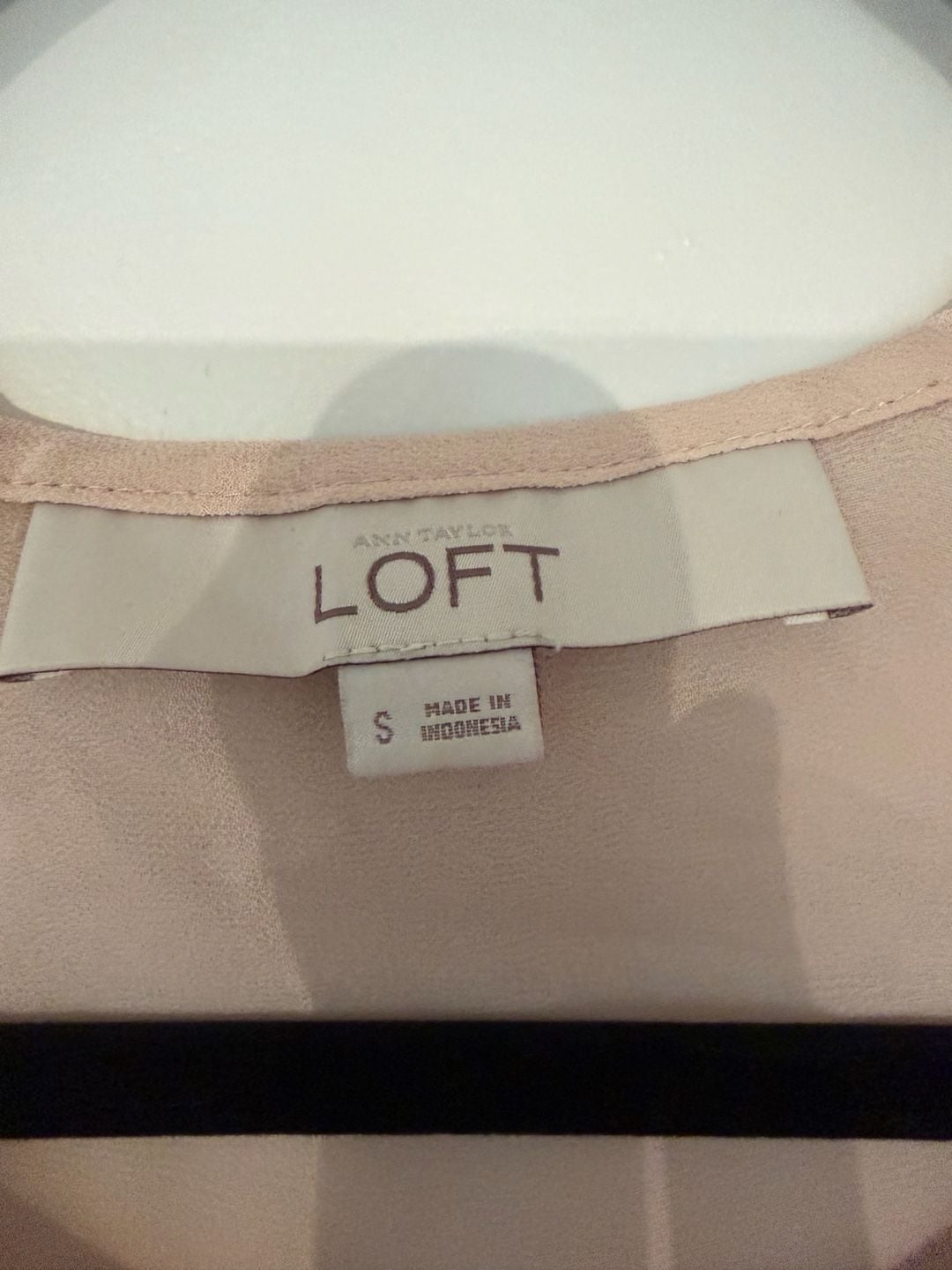 Ann Taylor Loft Pleated Button Front Blouse Size S Pink Long Sleeve 6