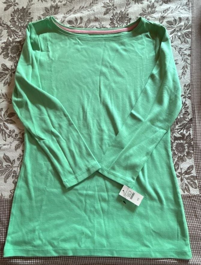 Pima Cotton Bateau Neck Tee 2