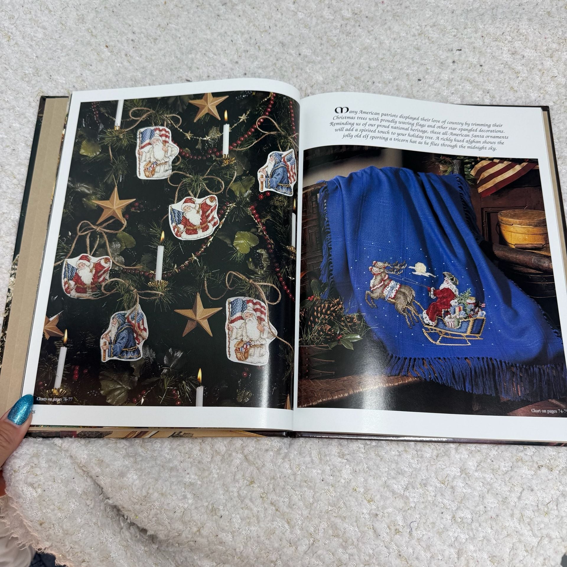 Leisure Arts Down Santa Claus Lane Hardcover Book 8