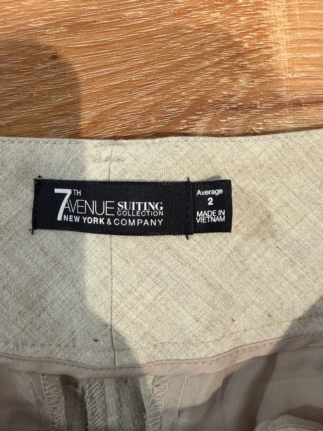 7th Avenue New York & Company Suit Pants Size 2 Beige 9