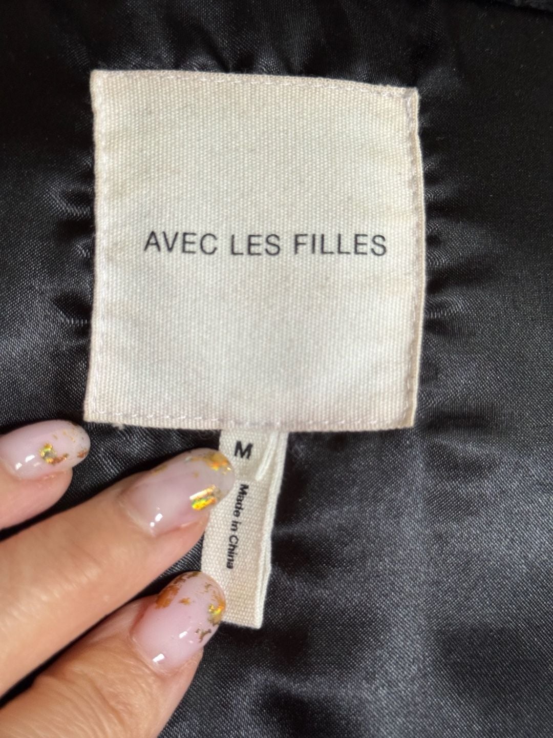 Avec Les Filles Pale Gold Metallic Puffer Jacket 10