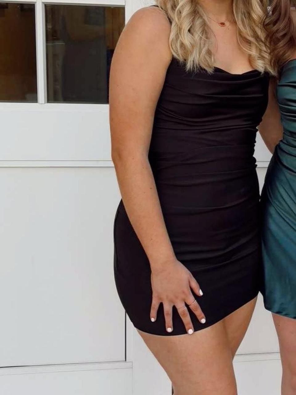 Windsor Black Ruched Mini Dress 2
