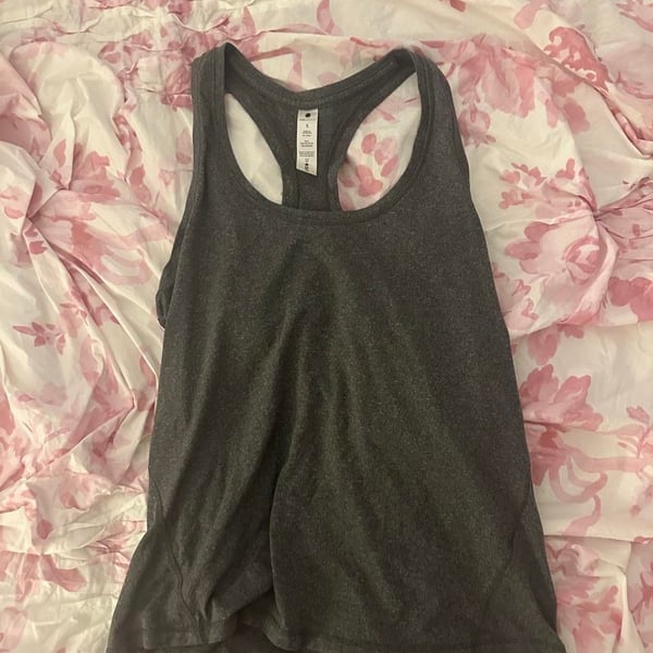 Yogalicious Tank Top Size S Gray Athletic Racerback