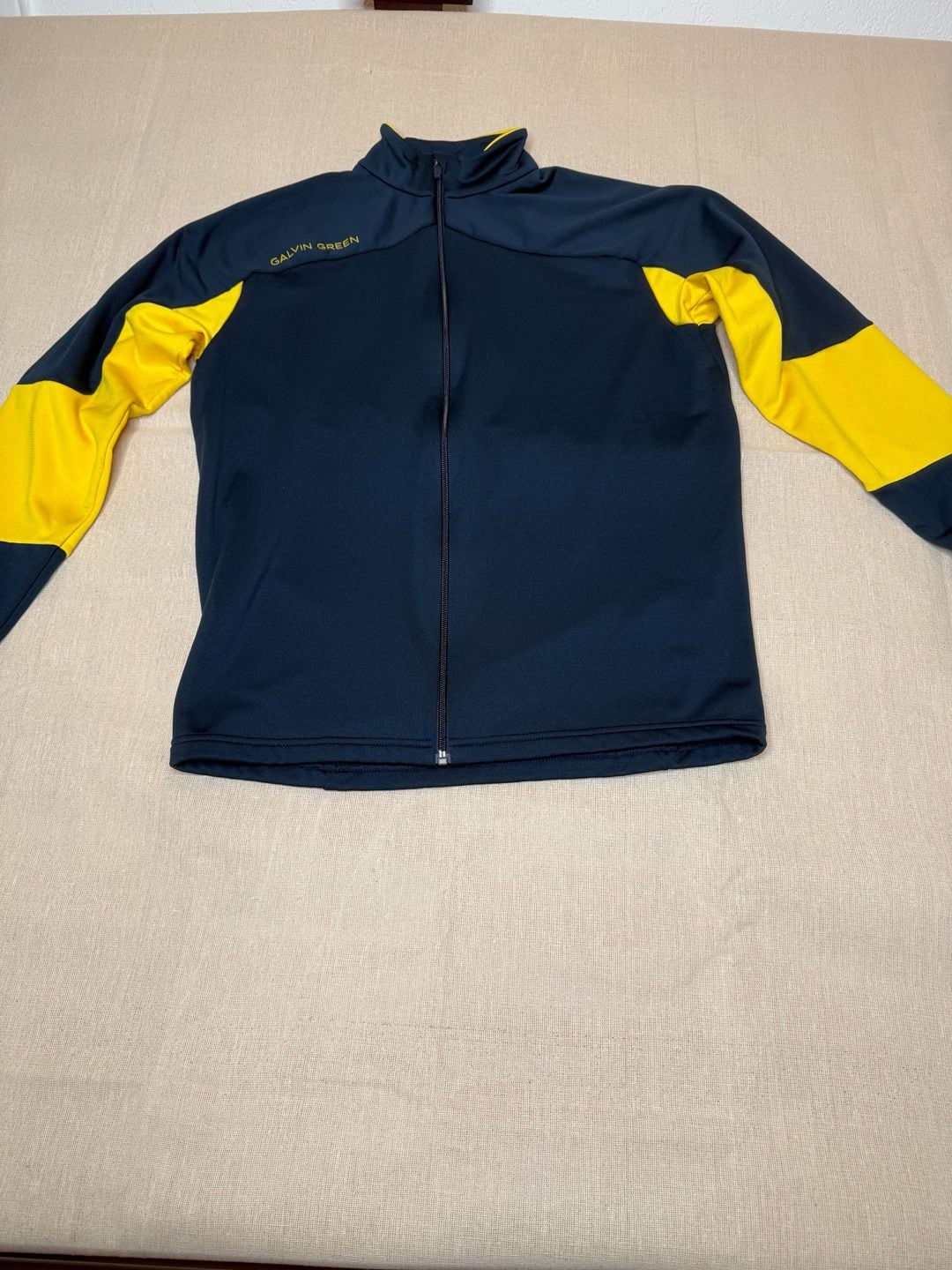 Galvin Green Men’s Full Zip Jacket Size M Navy Blue Yellow Golf 3