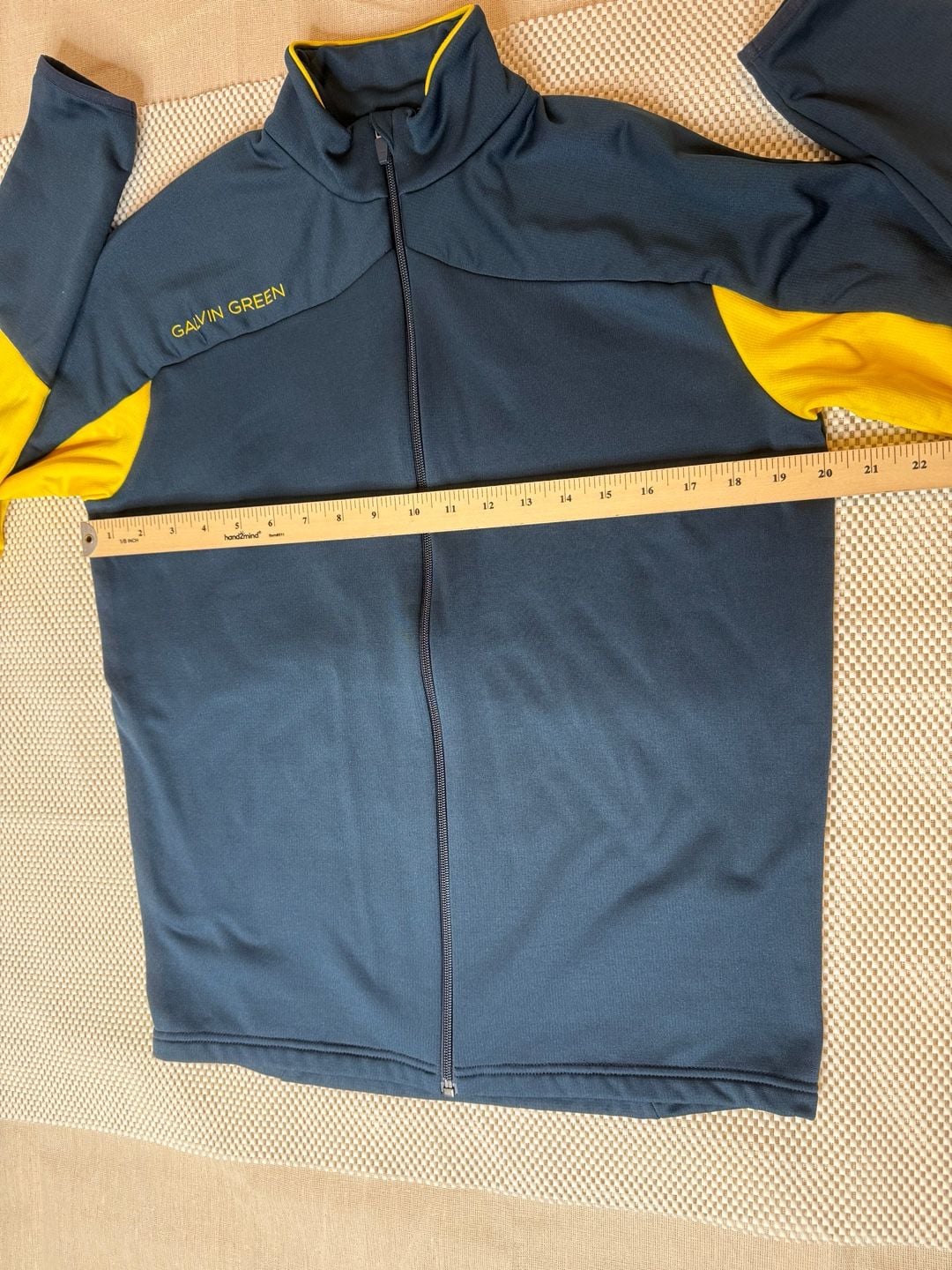 Galvin Green Men’s Full Zip Jacket Size M Navy Blue Yellow Golf 4