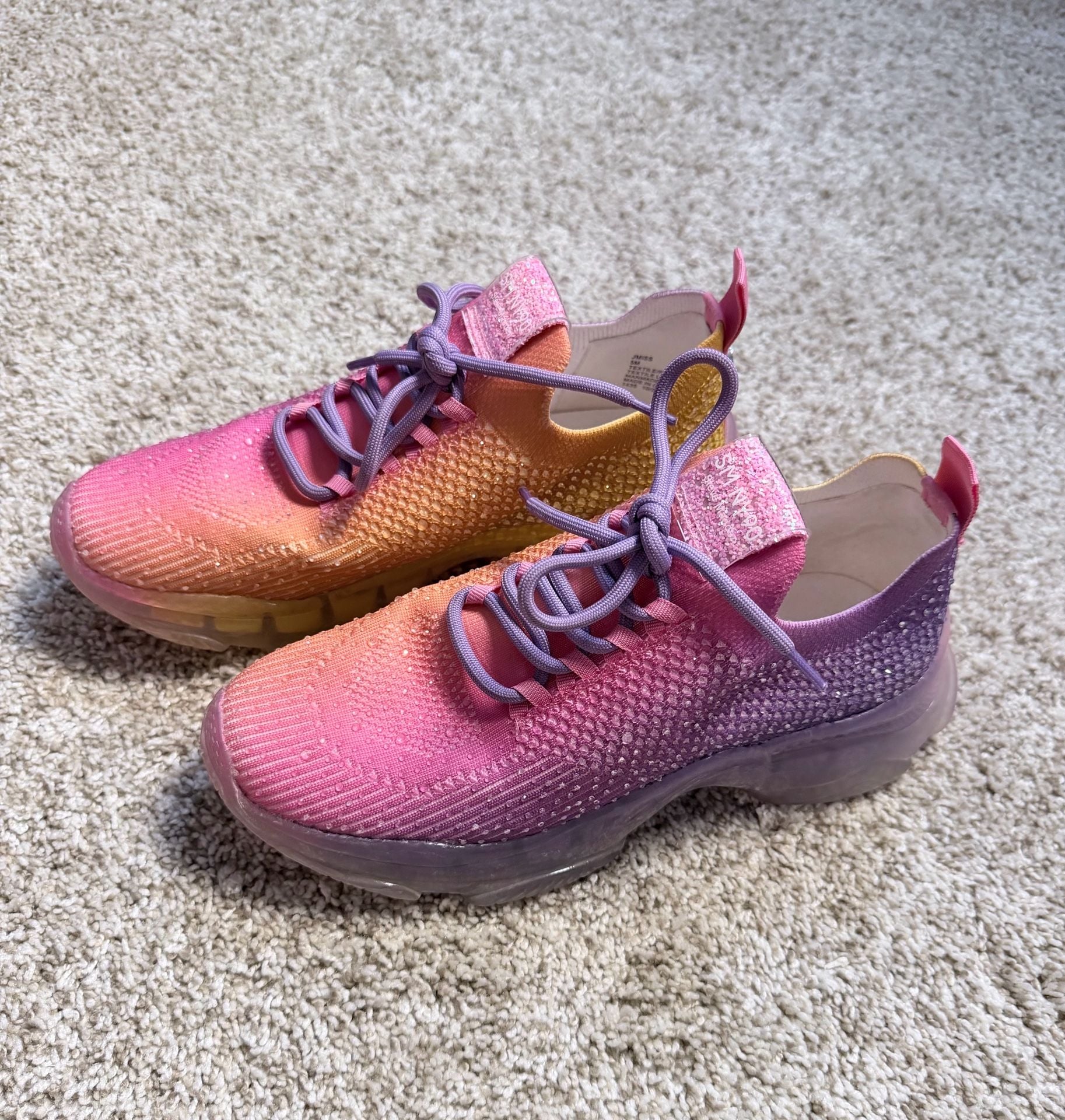 Steve Madden JMISS Size 5M Sunset Ombre Rhinestone Sneakers 2