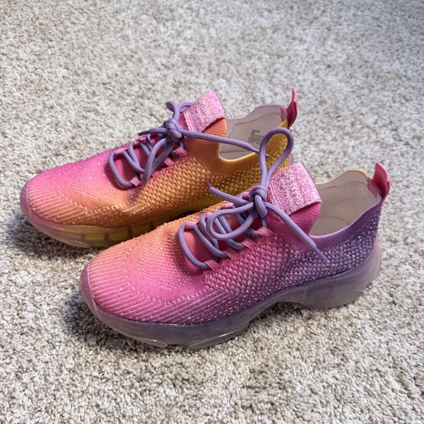 Steve Madden JMISS Size 5M Sunset Ombre Rhinestone Sneakers