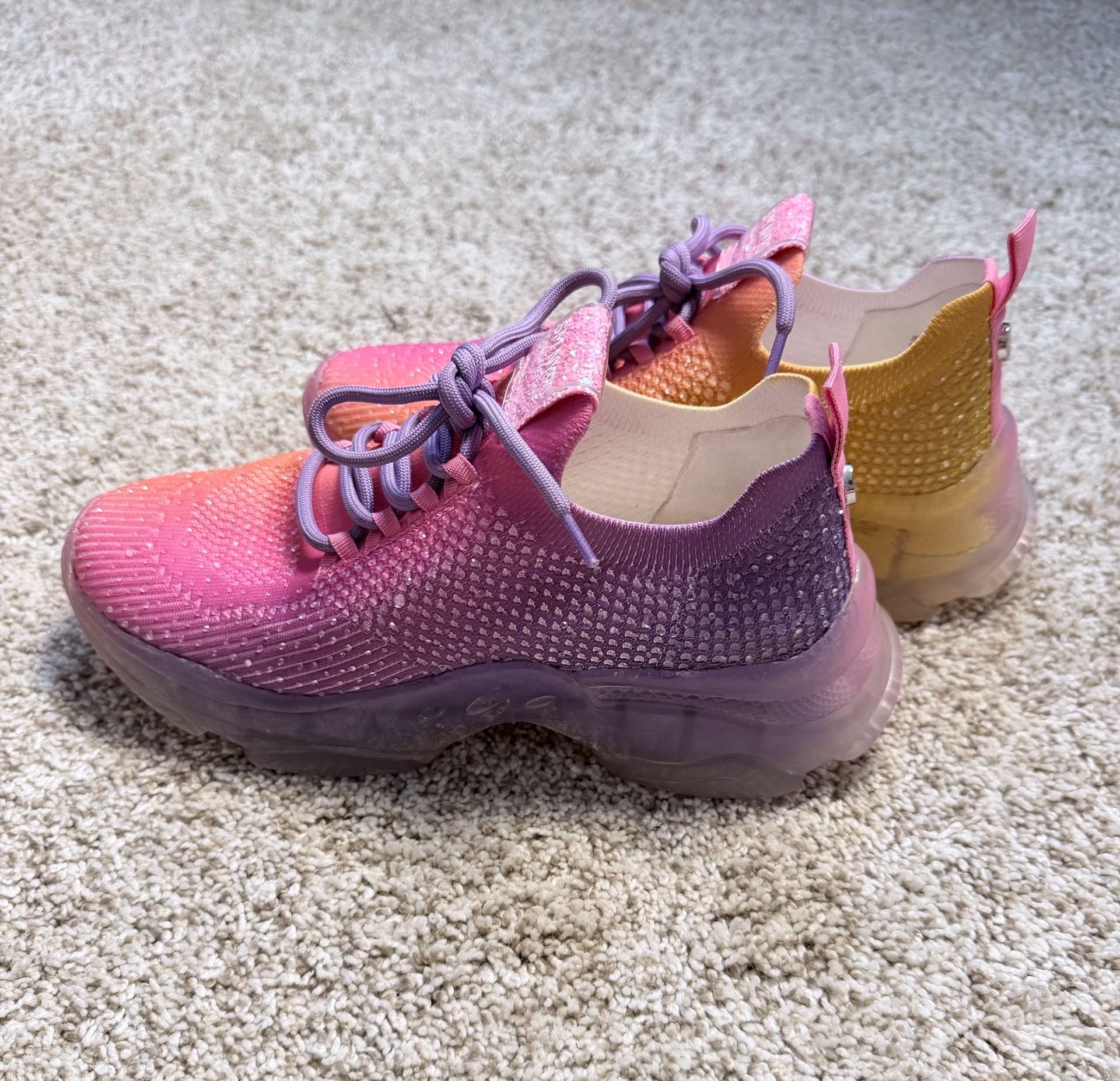 Steve Madden JMISS Size 5M Sunset Ombre Rhinestone Sneakers 3