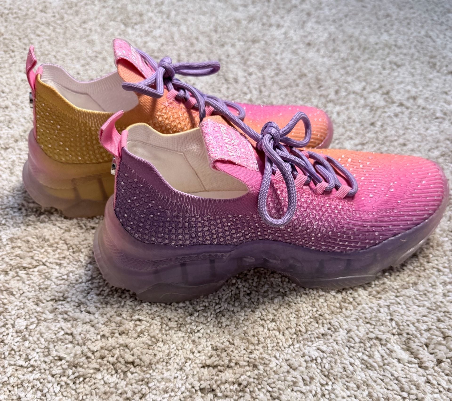 Steve Madden JMISS Size 5M Sunset Ombre Rhinestone Sneakers 5