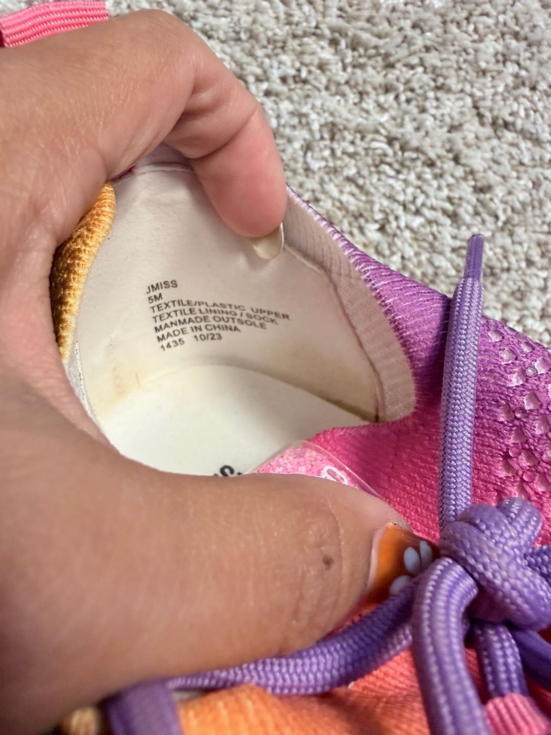 Steve Madden JMISS Size 5M Sunset Ombre Rhinestone Sneakers 10