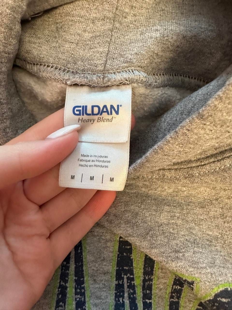 Gildan San Antonio Texas Hoodie Size Medium Gray Heavy Blend 4
