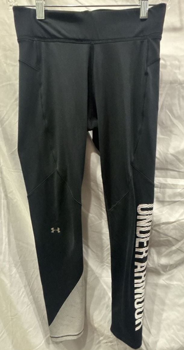 Under Armour HeatGear Leggings Black Graphic Size M 2