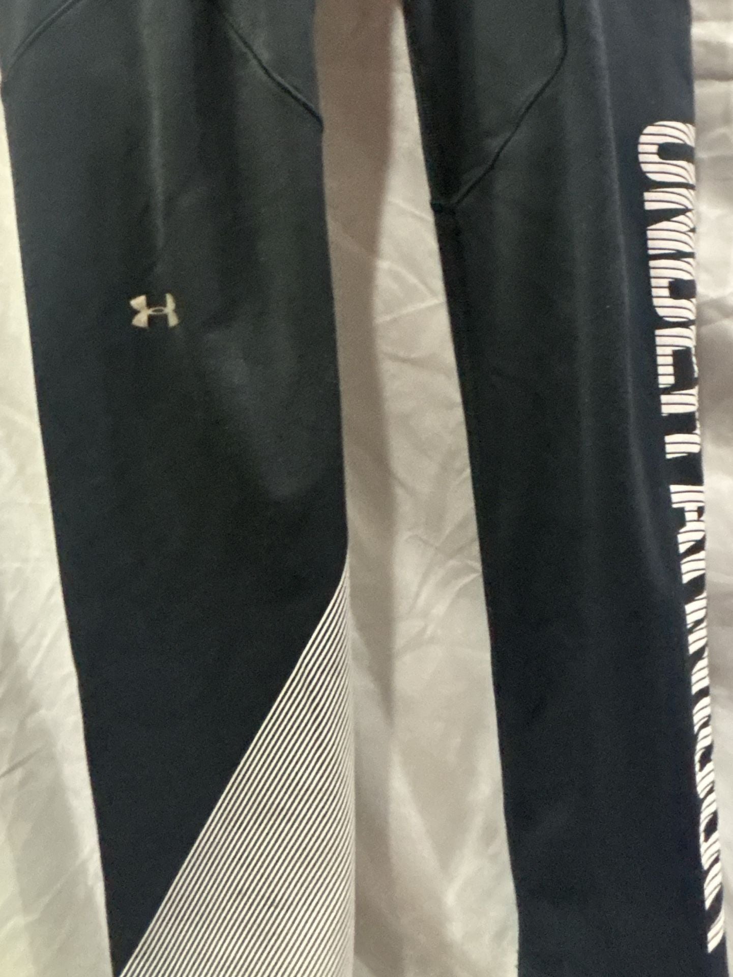 Under Armour HeatGear Leggings Black Graphic Size M 4