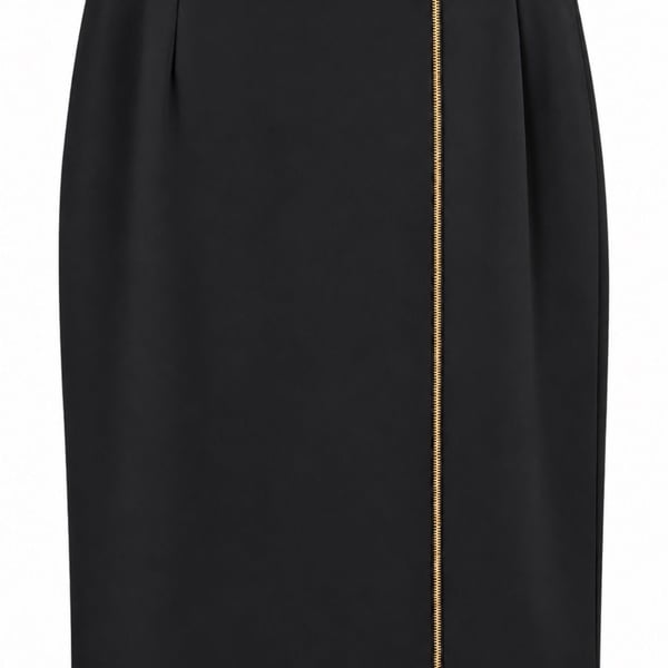 Chico’s Black Pencil skirt with gold zipper