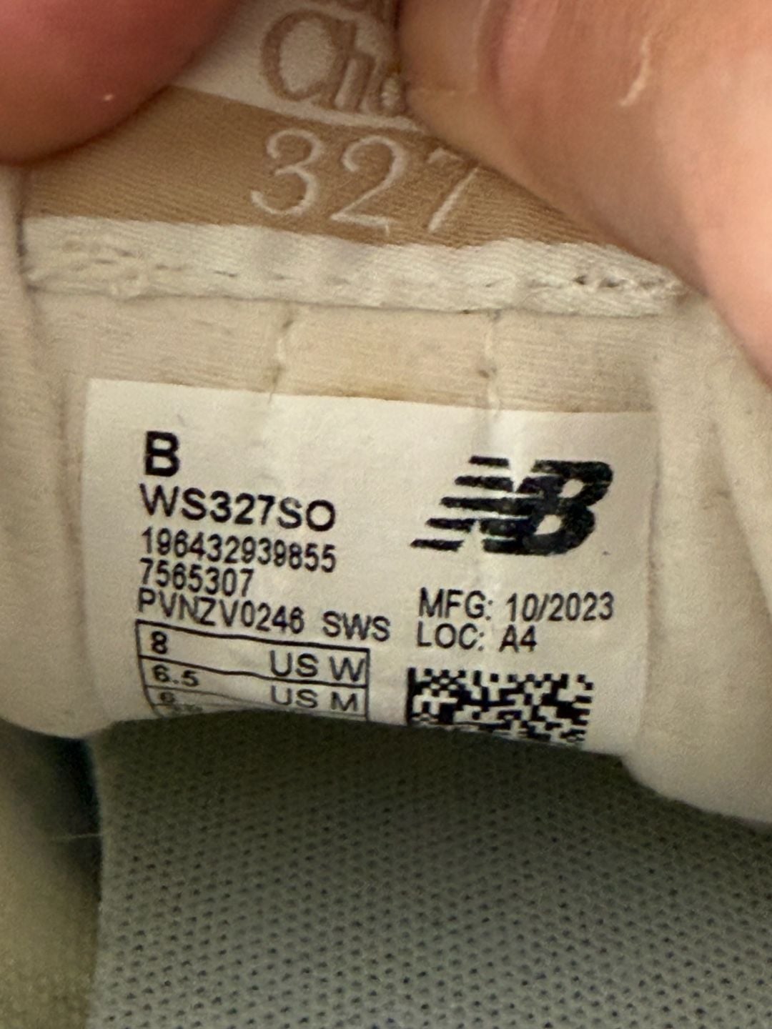 New Balance 327 Turtledove Angora Sneakers 8