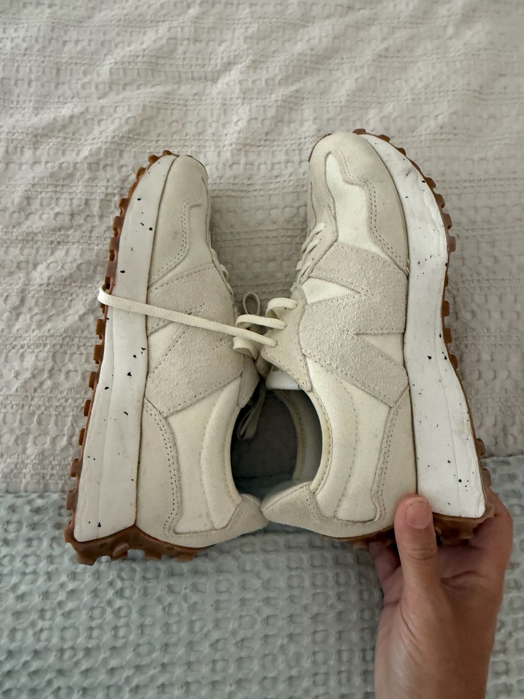 New Balance 327 Turtledove Angora Sneakers 10
