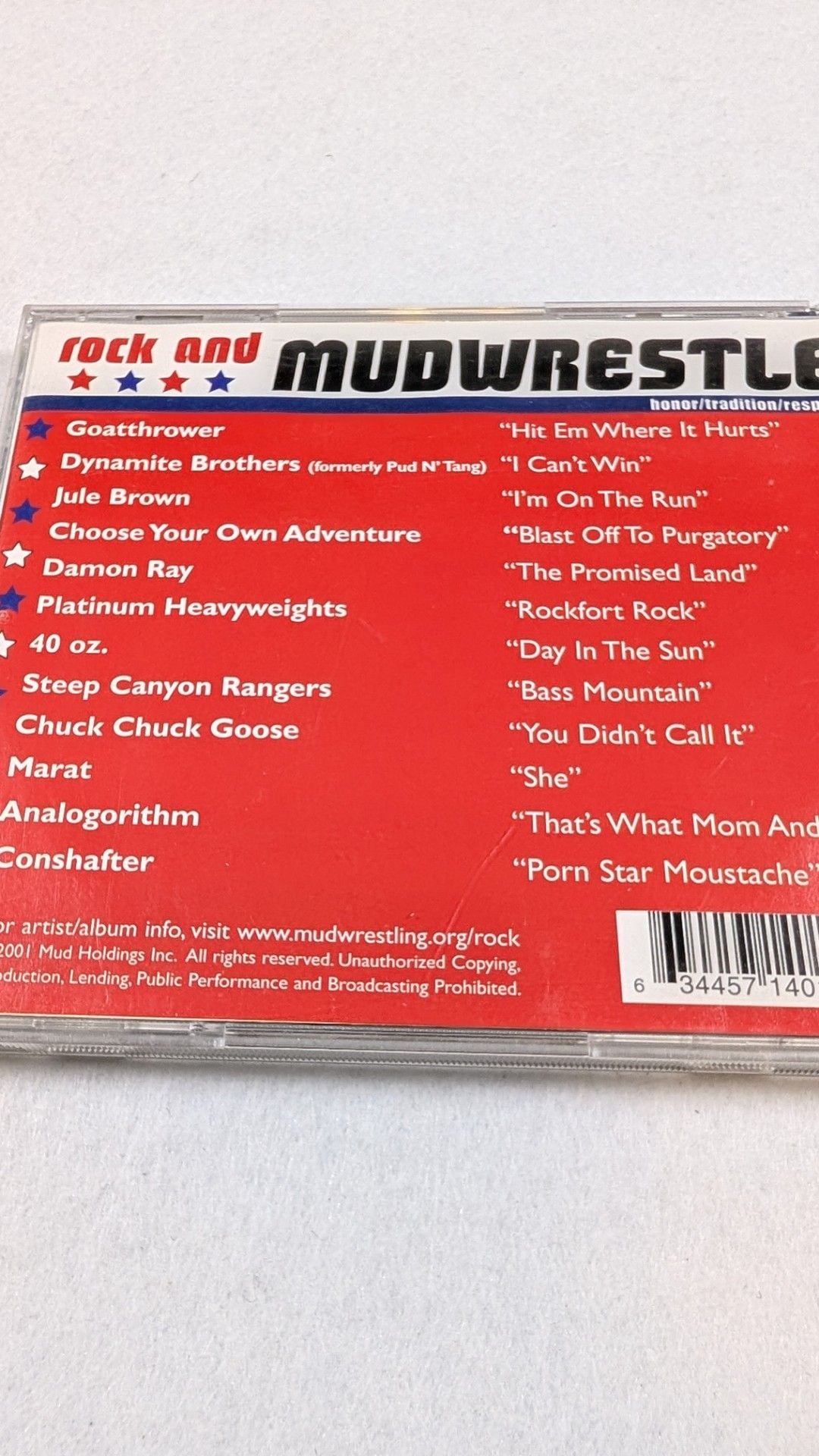 Rock And Mudwrestle Music Meets Mud Audio CD Album 2001 4