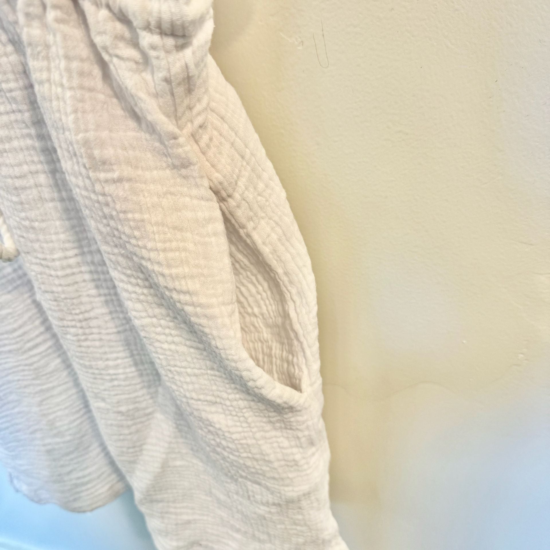 ROOLEE Shine Dress White muslin Cotton Size S Drawstring Pockets 5