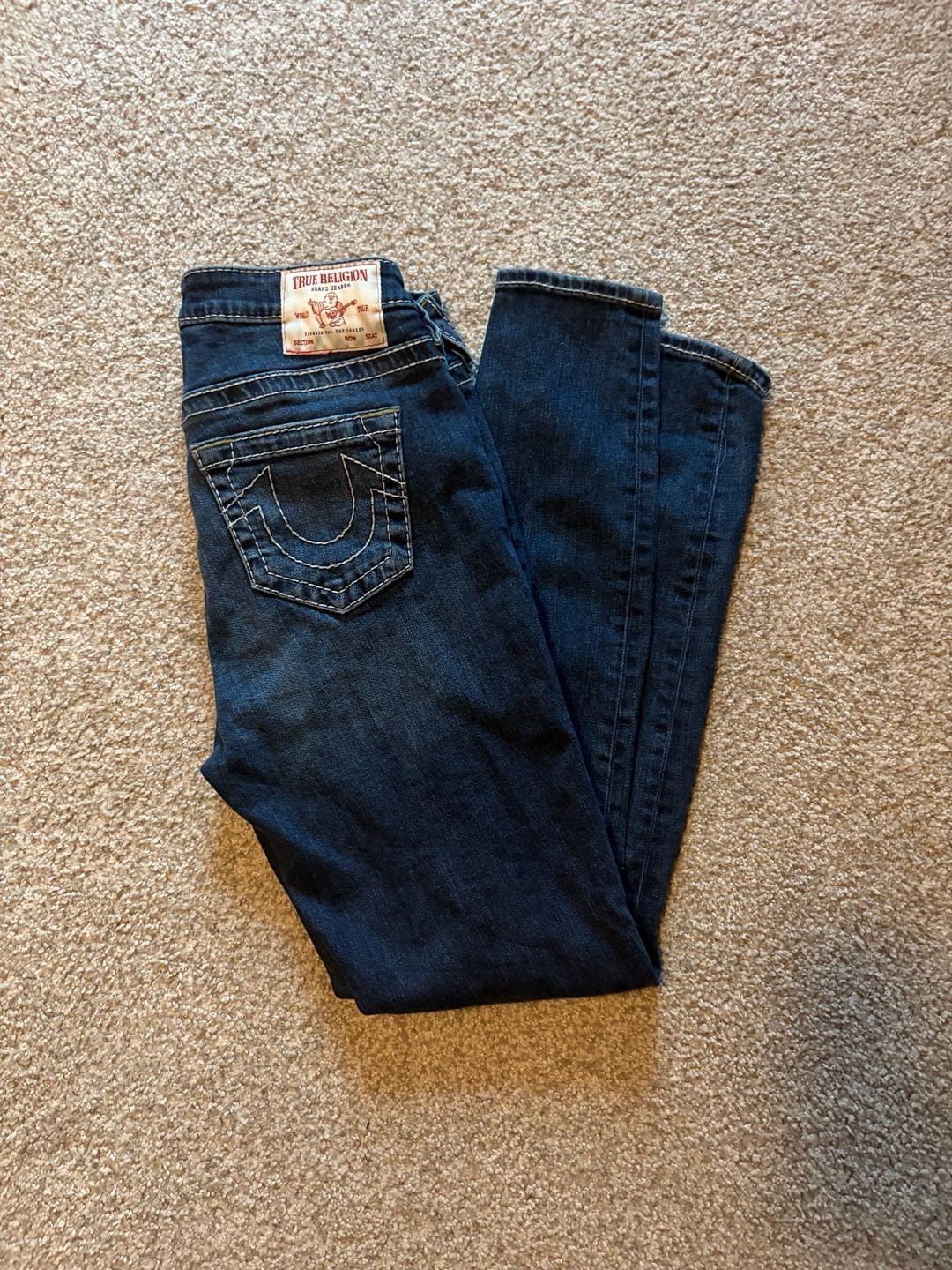 True Religion Jennie Curvy Mid Rise Super Skinny Jeans Size 28 2